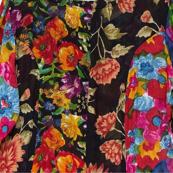 Jasmine by K.V.M Floral Sheer Maxi Dress Size Medium - Picture 6 of 10